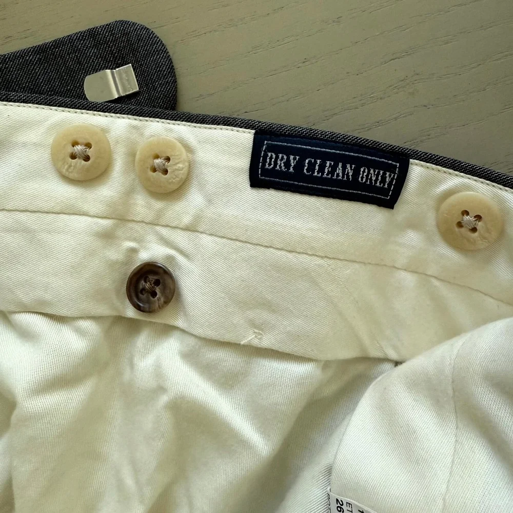 Vintage Polo Ralph Lauren Dress Pants Men's 44 Gray Slash Pockets Classic Formal